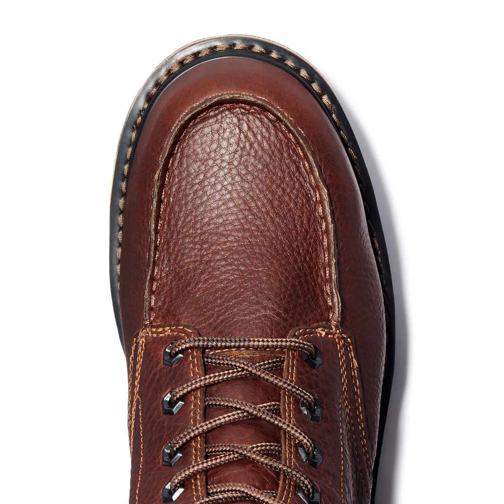 Timberland Μποτακια Εργασίας Ανδρικα Καφε/Μαυρα - Pro® Gridworks 6\" Soft Toe - Greece 5401873-WX